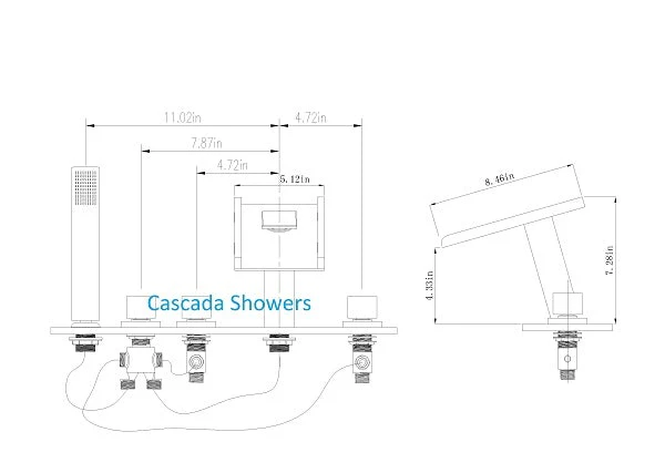 Deck Mounted LED Bathroom Faucet - Image 6