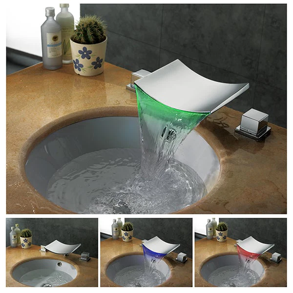 LED Waterfall Sink Faucet