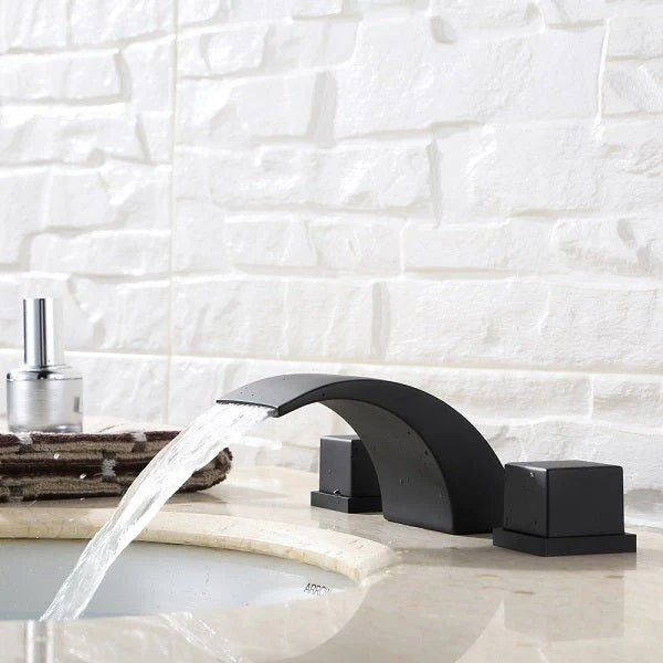 Cascada Deck Mounted Waterfall Bathroom Sink Faucet - Image 4
