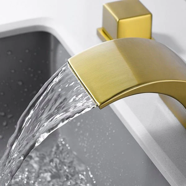 Cascada Deck Mounted Waterfall Bathroom Sink Faucet - Image 4