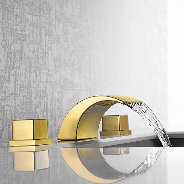 Cascada Deck Mounted Waterfall Bathroom Sink Faucet - Image 6