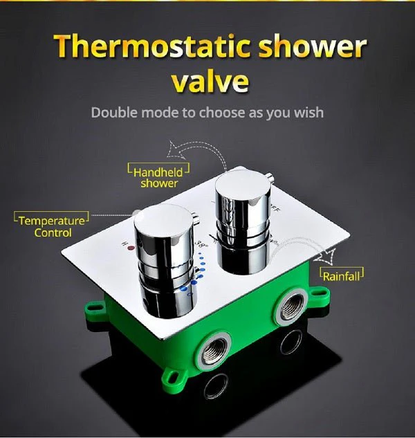 Cascada Dual Function Thermostatic Valve with Temperature Control