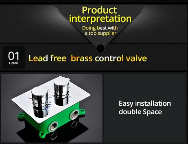 Cascada Dual Function Thermostatic Valve with Temperature Control - Image 4