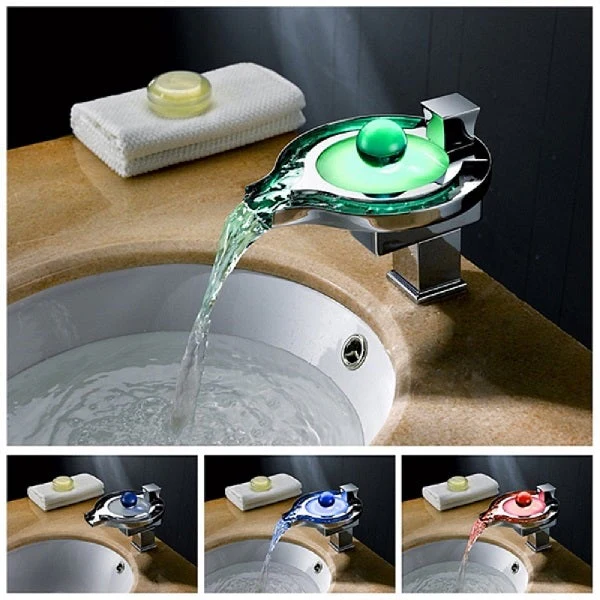 Cascada Eclipse LED Waterfall Sink Faucet