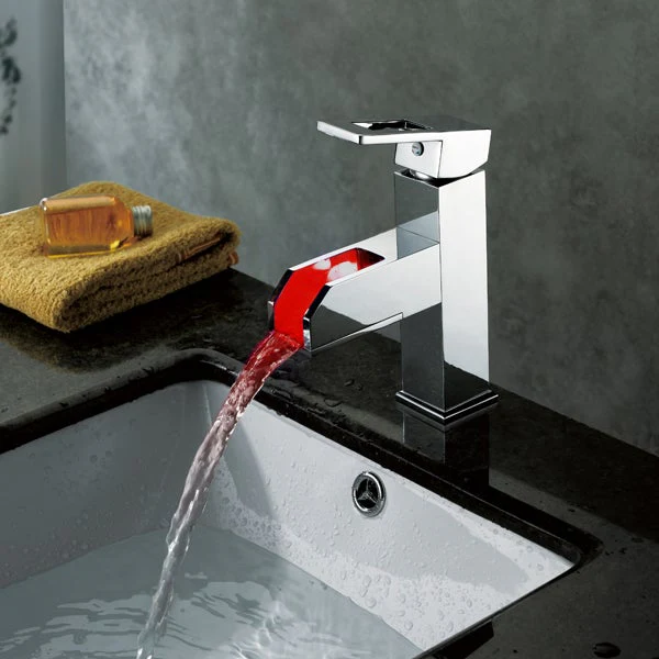 Cascada Fiorentina Illuminare Chrome LED Waterfall Bathroom Faucet - Italian Design - Image 4