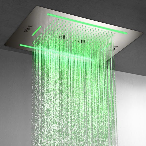 Cascada Florence 23"x31" Brushed Nickel Music LED Shower System - Image 10