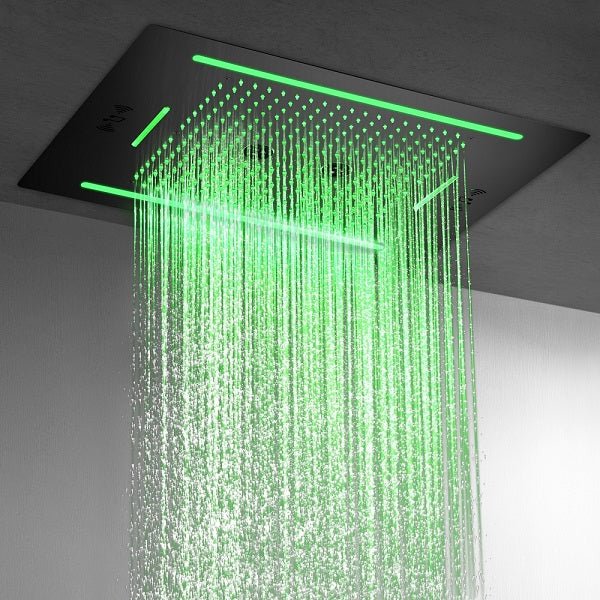 Cascada Florence 23"x31" Matte Black Music LED Shower Head - Image 7