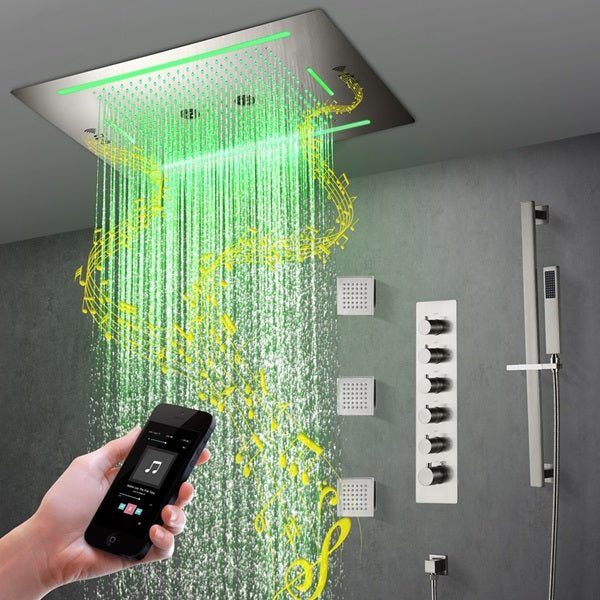 Cascada Florence 23"x31" Music LED Shower System - Image 16