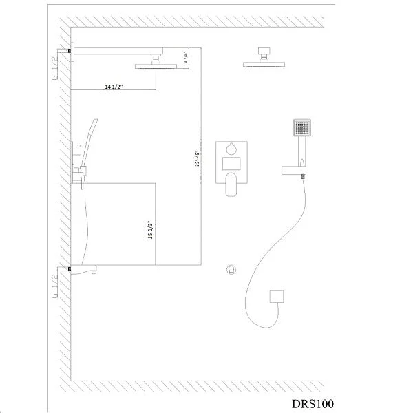 Cascada Gallant 8" Digital Shower Head Set - Image 9