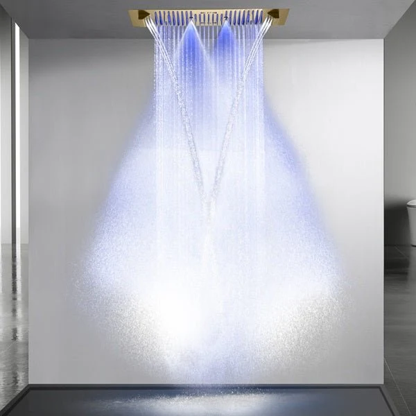 Cascada Genoa 16"x36" Brushed Gold Music LED Digital Shower System - Image 11