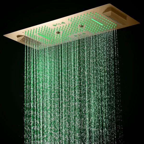 Cascada Genoa 16"x36" Brushed Gold Music LED Digital Shower System - Image 14