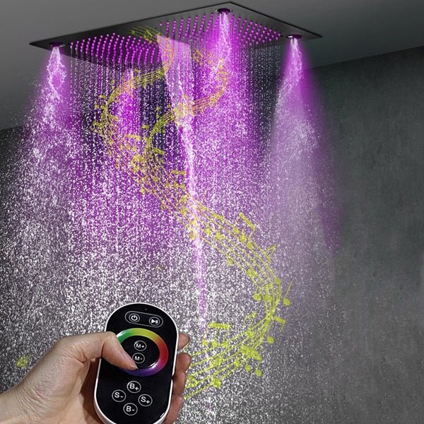 Cascada Laguna 16"x28" Bluetooth LED Shower Head - Image 2