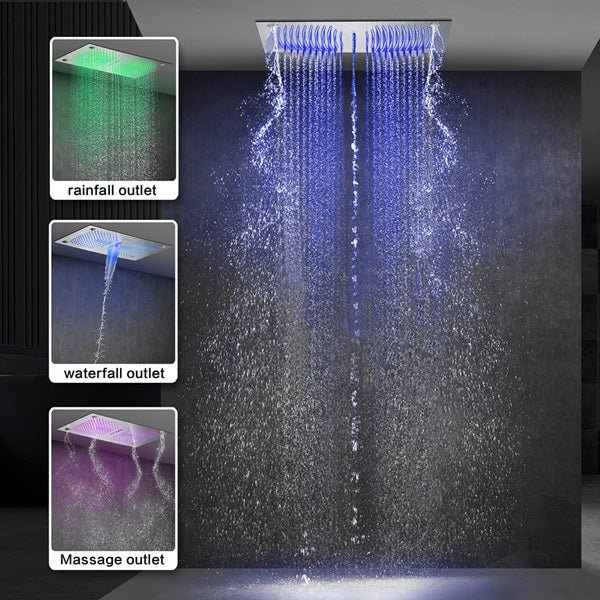 Cascada Laguna 16"x28" Bluetooth LED Shower Head - Image 3