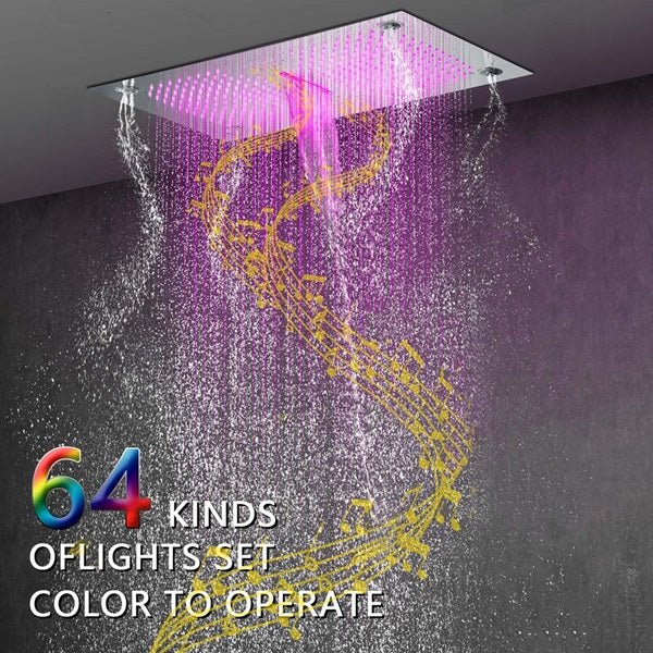Cascada Laguna 16"x28" Bluetooth LED Shower Head - Image 7