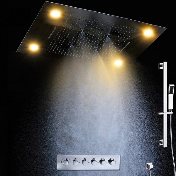23" x 31" Recessed LED Shower System with 5 Functions and Shower Sliding Bar - Image 2