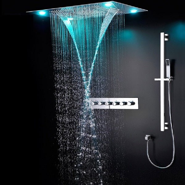 23" x 31" Recessed LED Shower System with 5 Functions and Shower Sliding Bar - Image 7