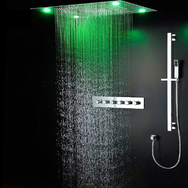 23" x 31" Recessed LED Shower System with 5 Functions and Shower Sliding Bar - Image 9