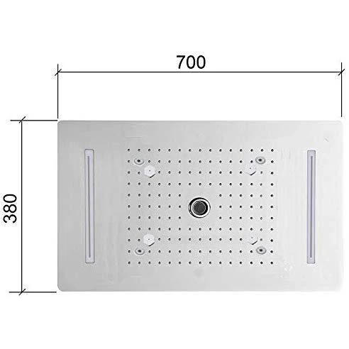 15"x28" Luxurious Recessed LED Shower System With 4 Types of Rainfall - Image 11