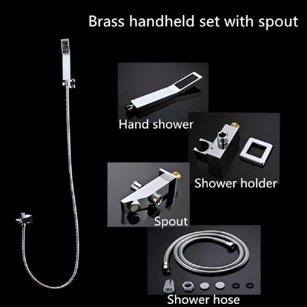 15"x28" Luxurious Recessed LED Shower System With 4 Types of Rainfall - Image 3