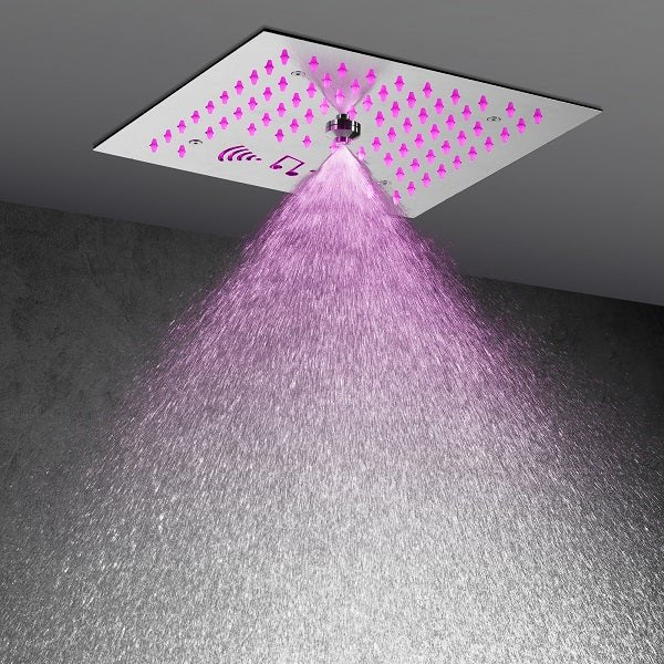 Cascada Royale 12" LED Bluetooth Shower System with Music Speakers & Thermostatic Valve - Image 10