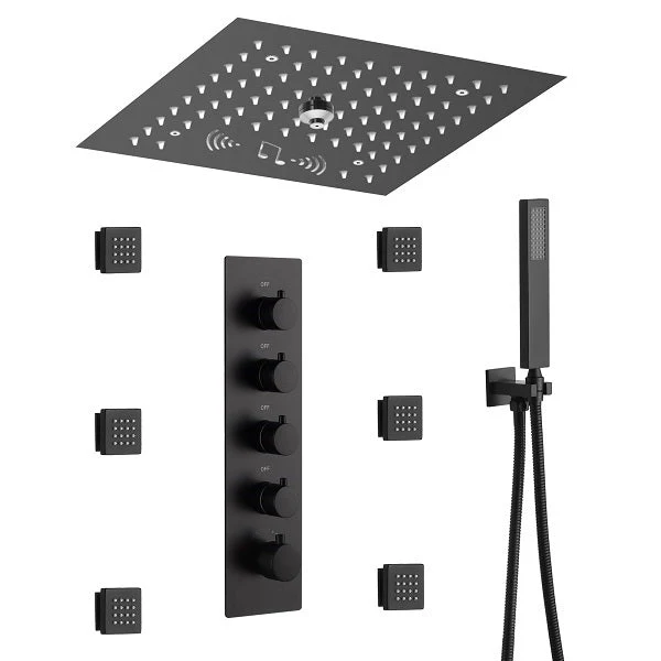 12" Music LED shower system with built-in Bluetooth Speaker - Image 9