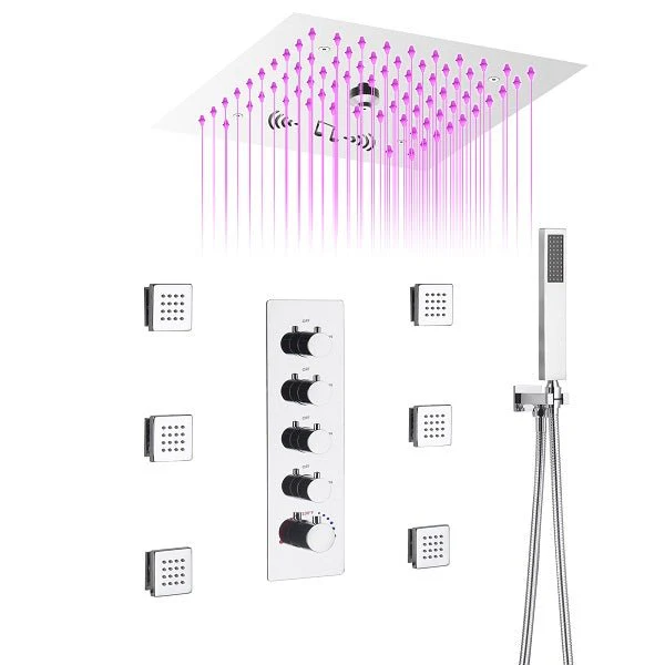 12” Music LED shower system with built-in Bluetooth Speaker - Image 11