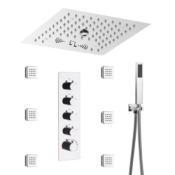 12” Music LED shower system with built-in Bluetooth Speaker - Image 8
