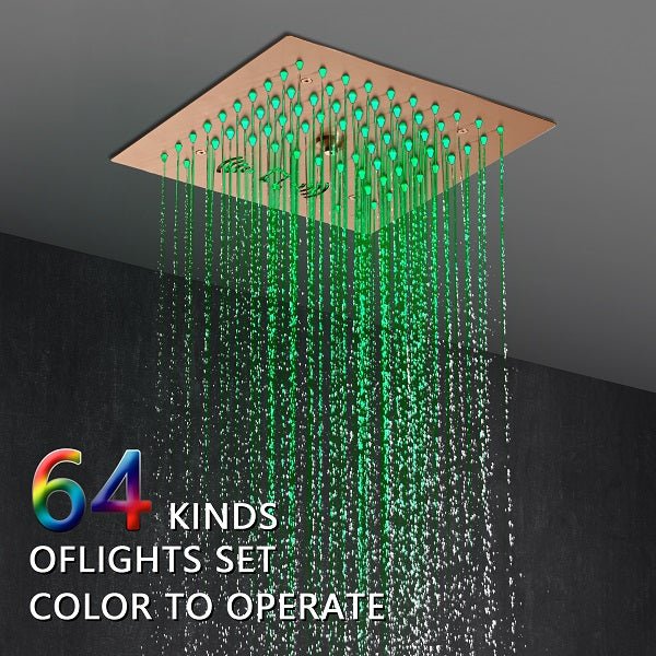 12” Music LED shower system with built-in Bluetooth Speaker - Image 2