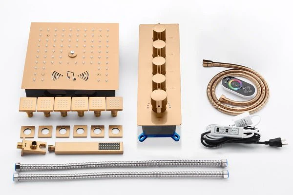 12” Music LED shower system with built-in Bluetooth Speaker - Image 4
