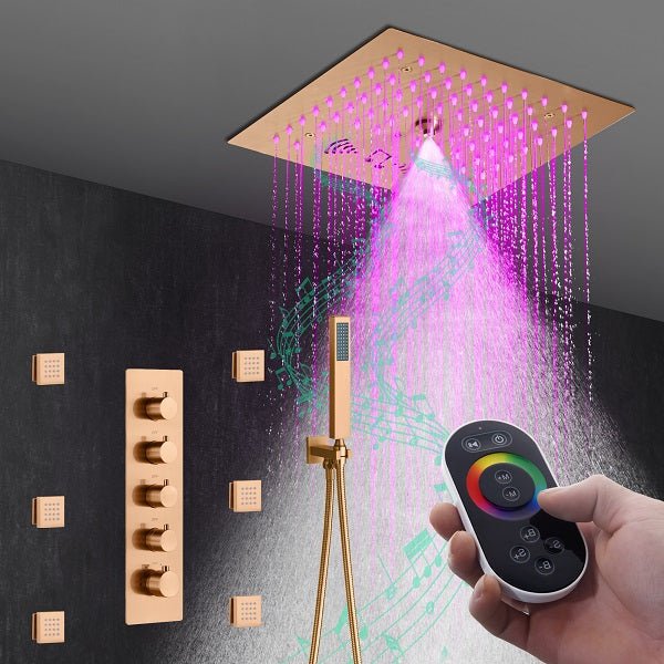 12” Music LED shower system with built-in Bluetooth Speaker - Image 6