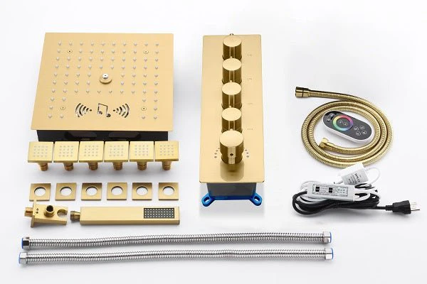 12” Music LED shower system with built-in Bluetooth Speaker - Image 4