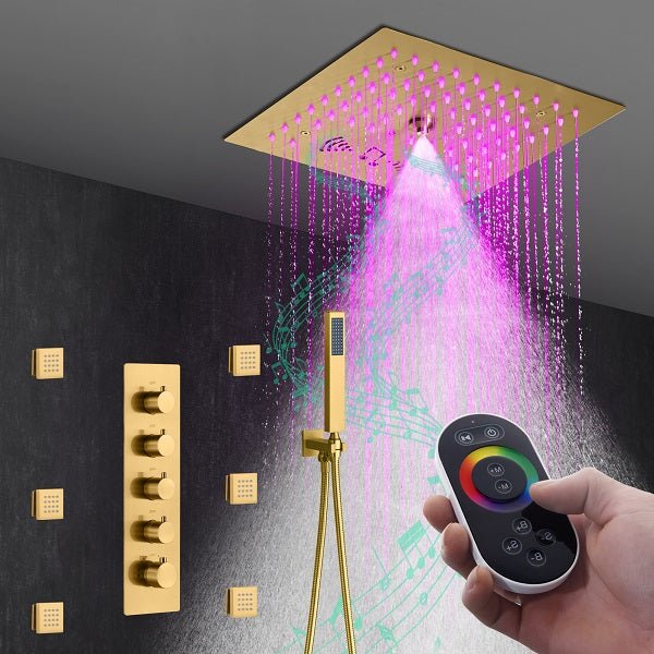 12” Music LED shower system with built-in Bluetooth Speaker - Image 7