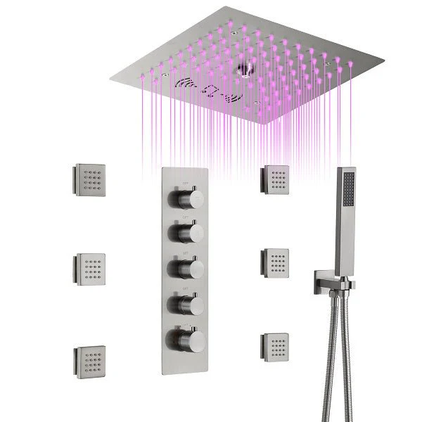 12” Music LED shower system with built-in Bluetooth Speaker - Image 10