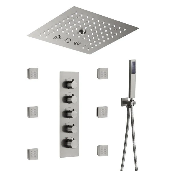 12” Music LED shower system with built-in Bluetooth Speaker - Image 11