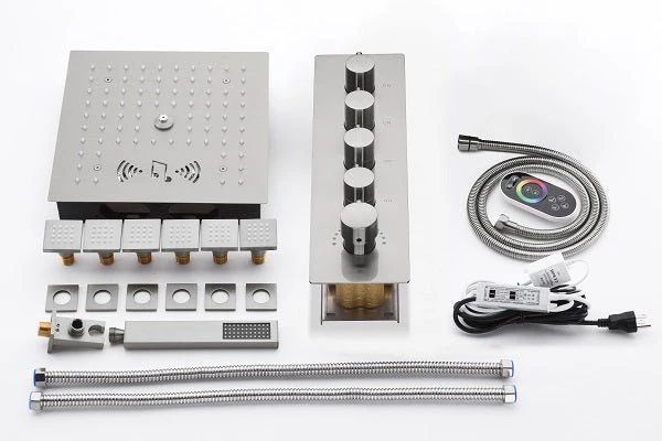 12” Music LED shower system with built-in Bluetooth Speaker - Image 4