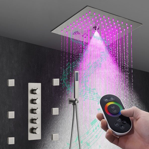 12” Music LED shower system with built-in Bluetooth Speaker - Image 6