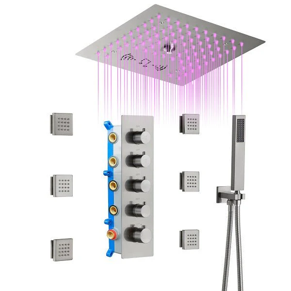 12” Music LED shower system with built-in Bluetooth Speaker - Image 8