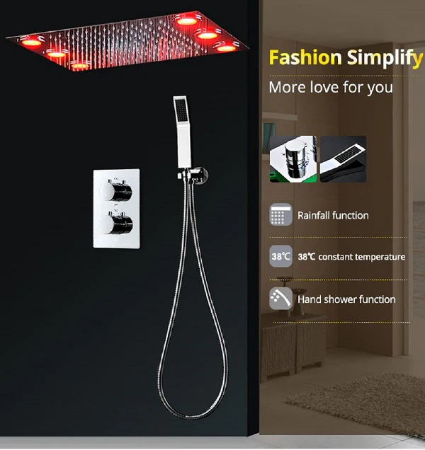 Cascada Luxury 14”x20” LED Shower Set - Image 10