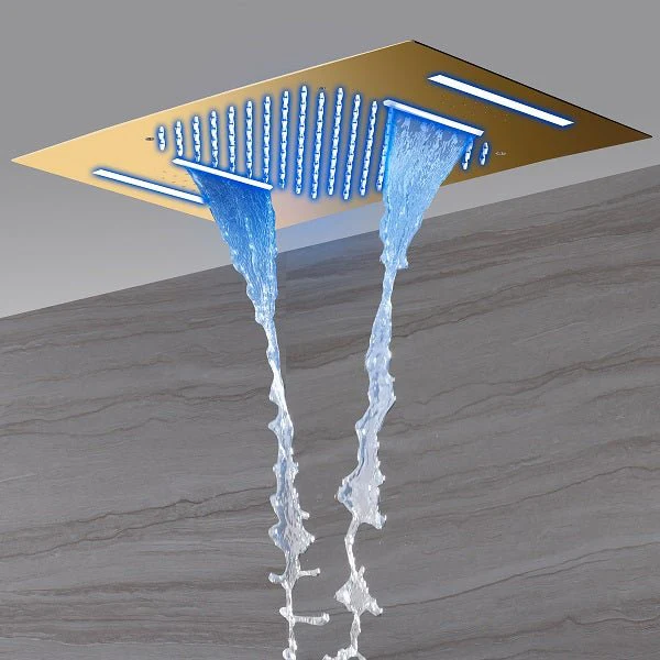 Cascada Serenity Luxury 15" x 23" LED Music Shower System with Built-In Bluetooth Speakers – 4-Function - Image 2