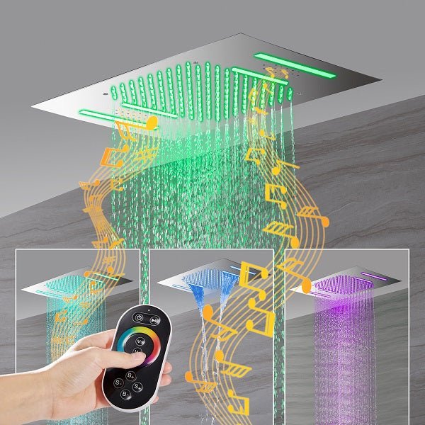 15”x23” Cortona Music LED shower system with built-in Bluetooth Speaker - Image 2