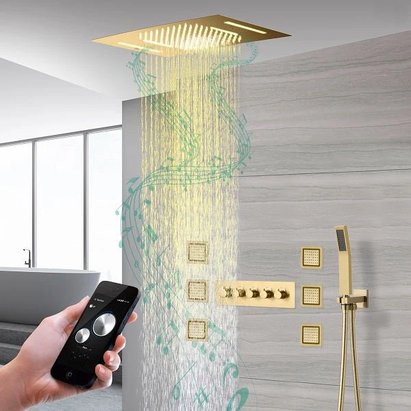 15”x23” Cortona Music LED shower system with built-in Bluetooth Speaker