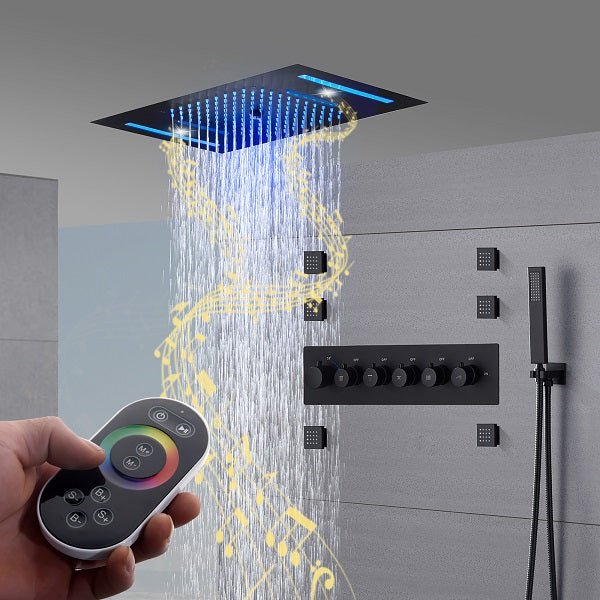 15”x23” Music LED shower system with built-in Bluetooth Speaker - Image 8