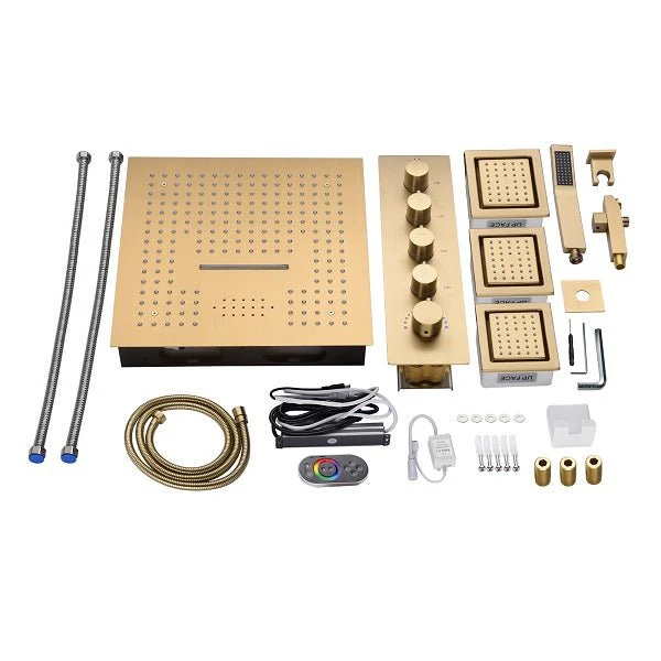 16” Cascada Cristallo Square LED Music shower system - Image 3