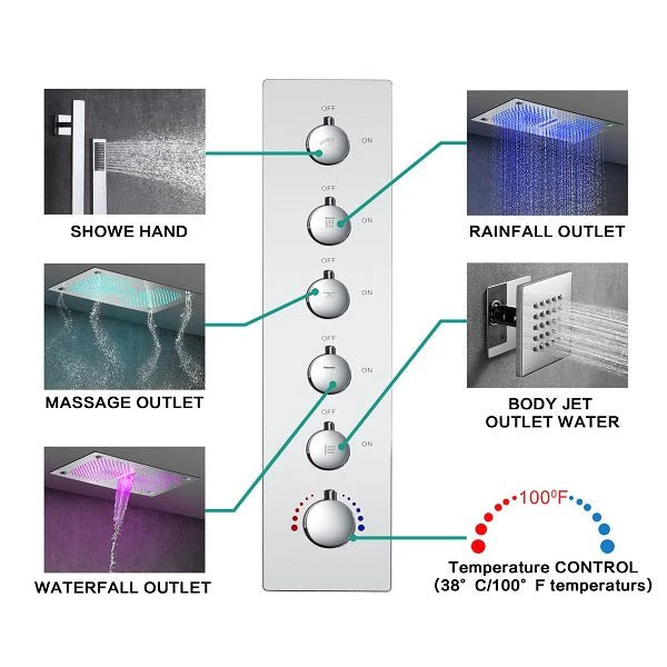 16”x28” Laguna Music LED shower system - Image 6