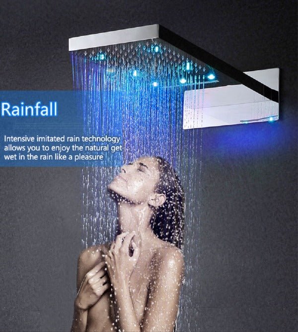 Cascada Veneto Luxury 9"x22” LED Shower Set with Digital LCD Touch Screen - Image 8