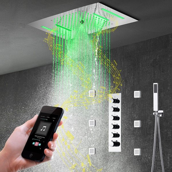 Cascada Lido Luxury 15"x23” Music LED shower system