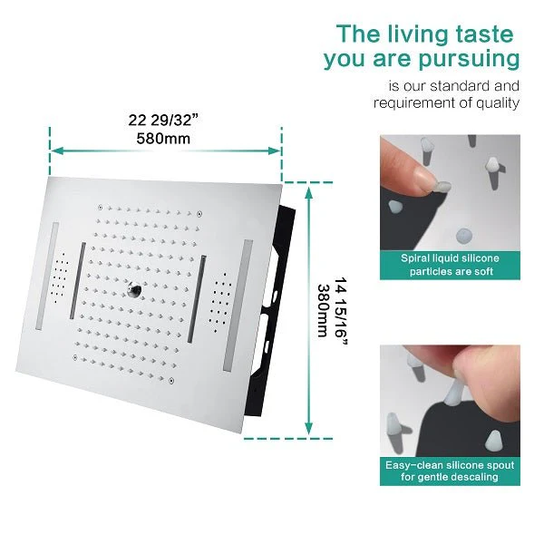 Cascada Lido Luxury 15"x23” Music LED shower system - Image 12