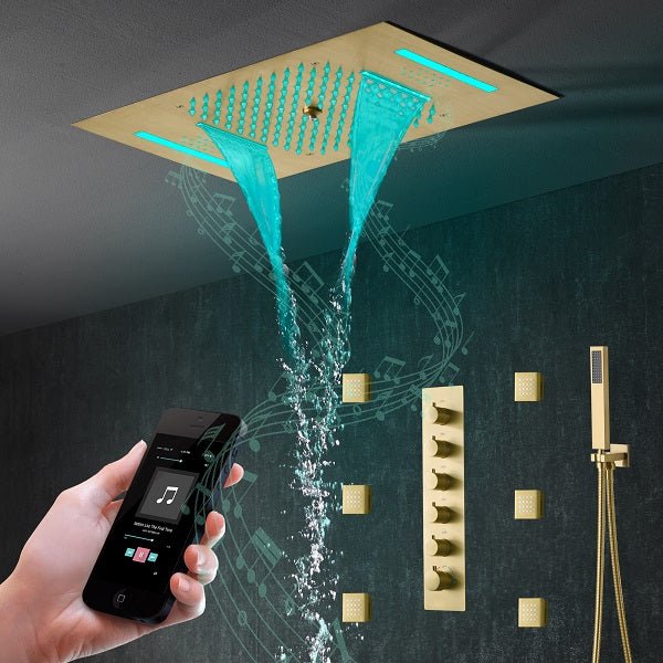 Cascada Lido Luxury 15"x23” Music LED shower system