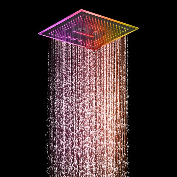 Cascada Maui 16" Matte Black LED Music Dual Shower Head System - Image 4