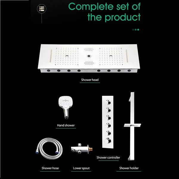 Cascada Milano 12"x36" Luxurious LED Shower System - Image 15